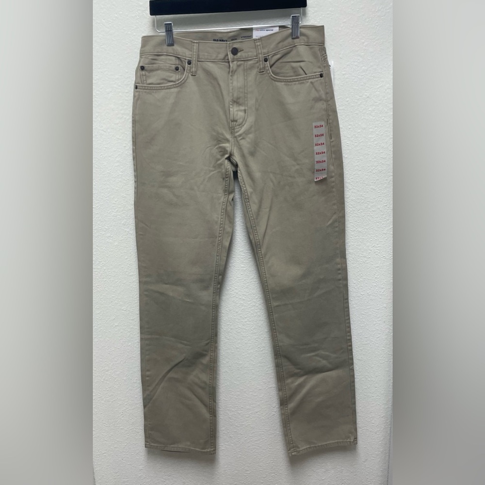 Old Navy Men’s 32 x 34 Tan Beige Straight Jeans NWT